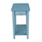 International Concepts Rectangle Narrow End Table, 22 W, 14 L, 25 in H, Wood, Antique Rubbed Ocean Blue OT32-2214 - alternate 4